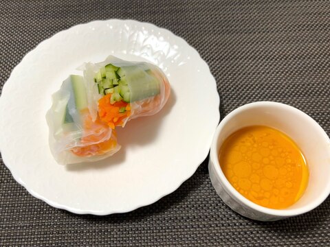 簡単♡生春巻き&にんじんナムル&生春巻きのタレ!